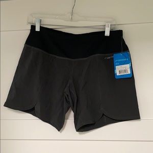 Brooks running shorts.